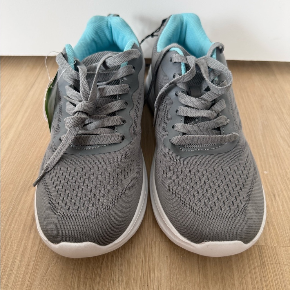 Athletic Works Gray Sneakers with Light Blue Interior - Picture 2 of 6